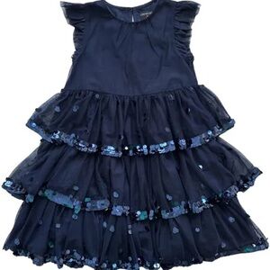 Crew cuts gorgeous navy dress with sequins size 5